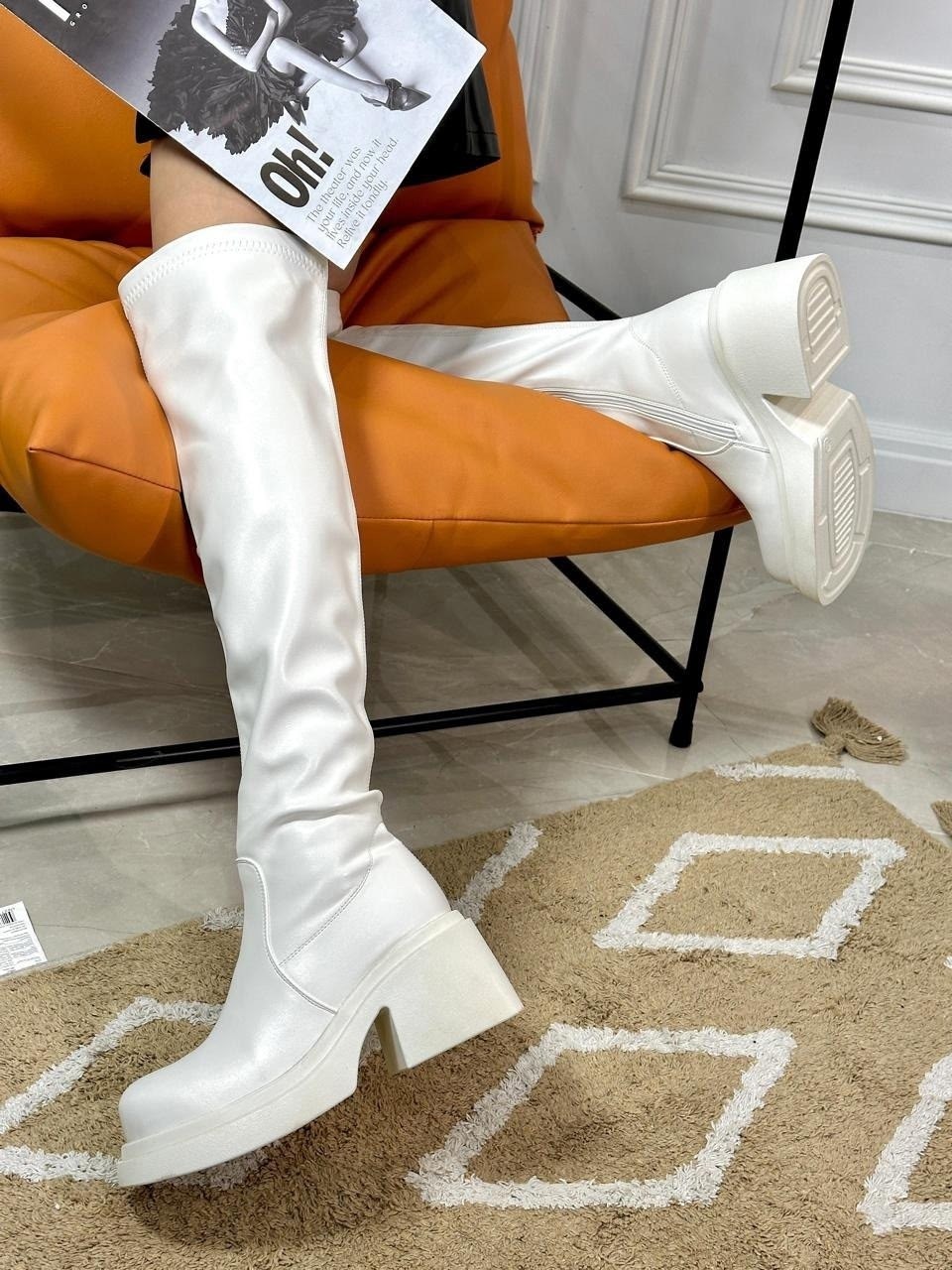 ботфорты женские,демисезонные ботфорты,ботфорты сапоги,белые ботфорты,стильные сапоги