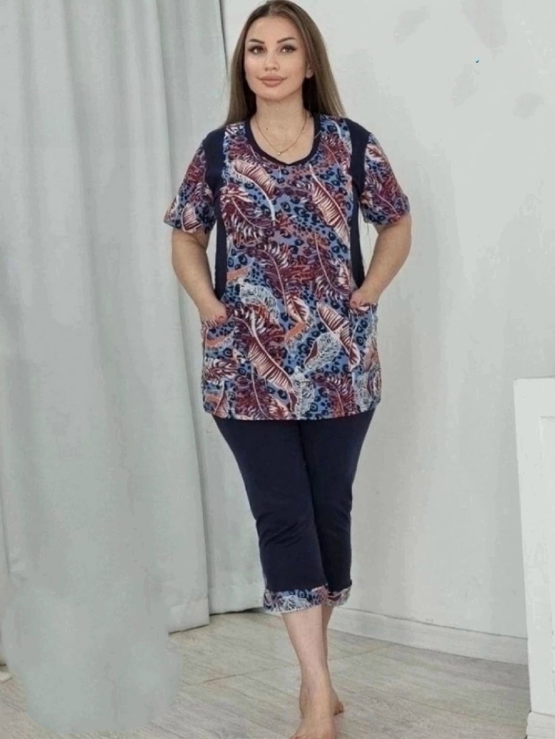 домашний костюм с бриджами большие размеры,костюм с бриджами,костюм двойка женская,женский костюм с бриджами 6215,женский костюм с бриджами 4177