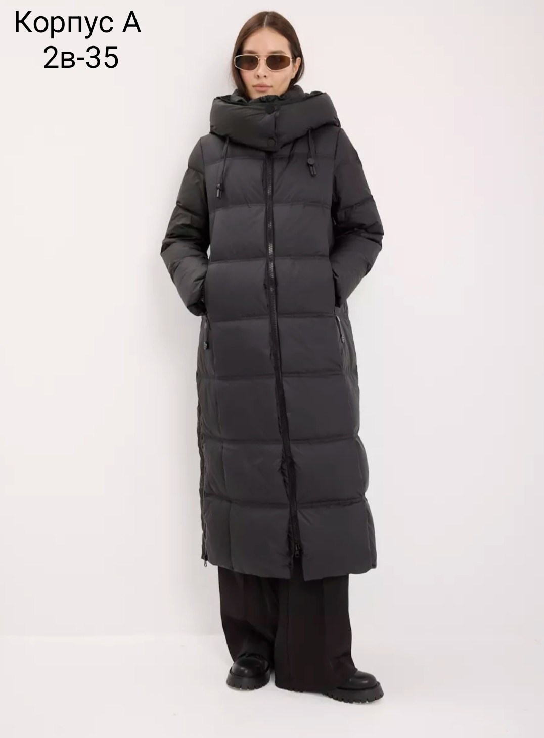 пуховик зимний длинный clasna,пуховик зимний длинный,женские пуховики,стильные пуховики,пуховик пальто