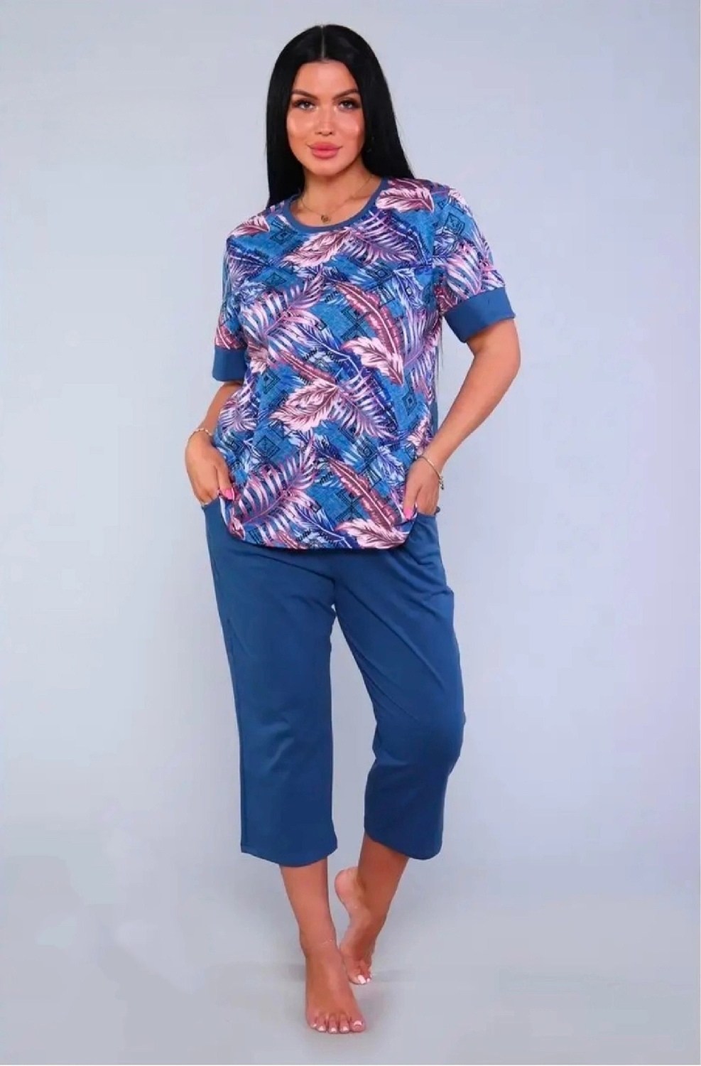 домашний костюм с бриджами большие размеры,костюм с бриджами,костюм двойка женская,женский костюм с бриджами 6215,женский костюм с бриджами 4177