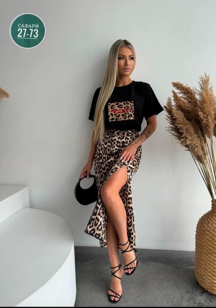 юбка леопардовая,костюмы женские с юбкой,костюм двойка леопардовый,юбка стильная,летний костюм с юбкой
