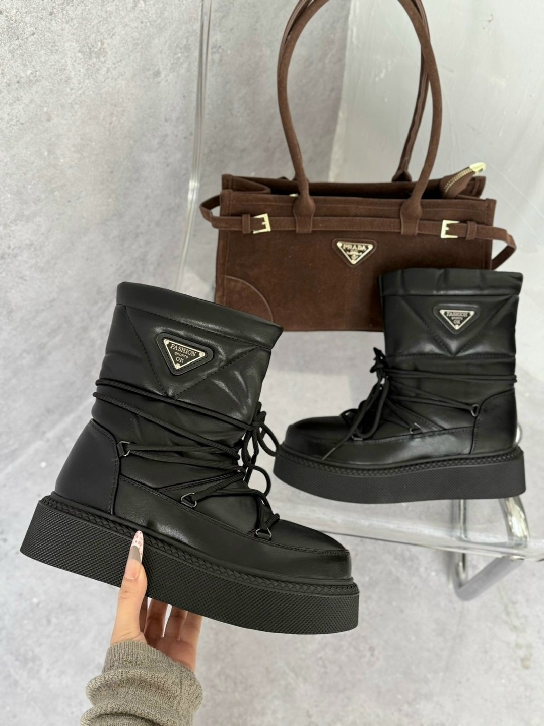 дутики прада женские,дутики prada,,дутики женские,зимняя женская