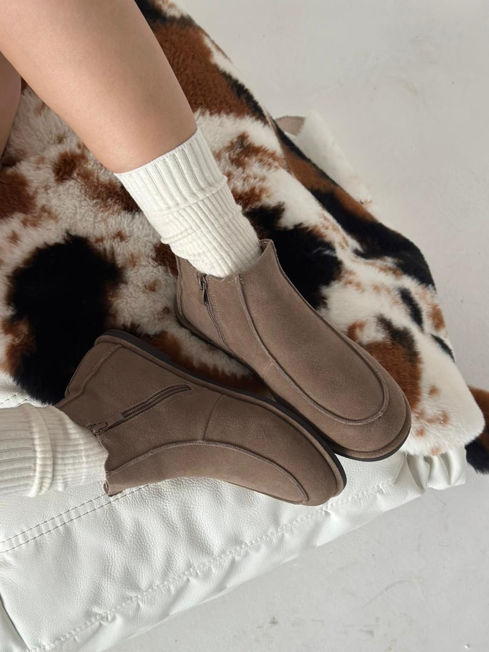 ботинки челси замшевые,, повседневные,женская ,челси ботинки