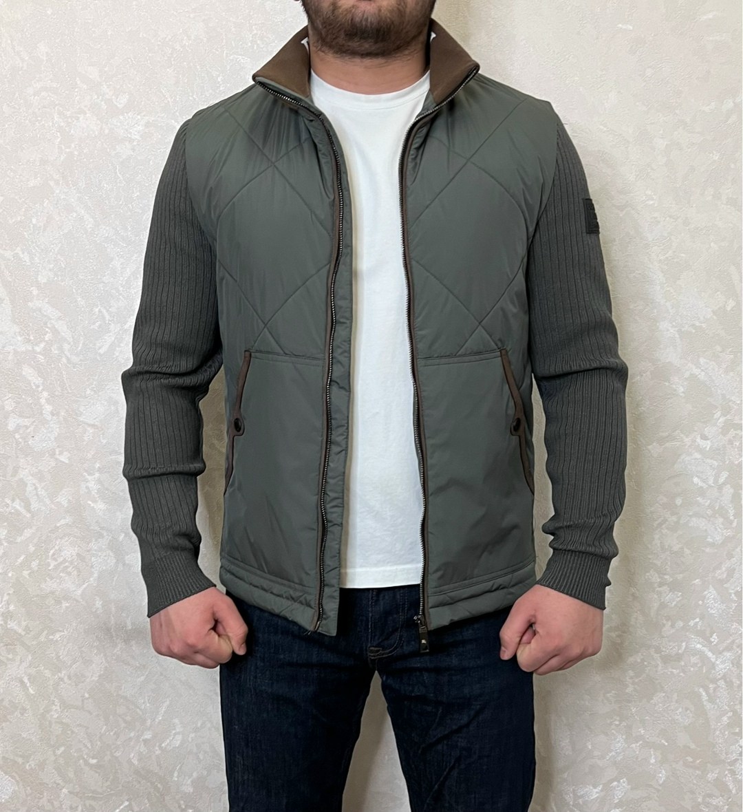 бежевая куртка мужская,куртка весенняя мужская,куртка демисезонная мужская,демисезонная куртка,комбинированная куртка