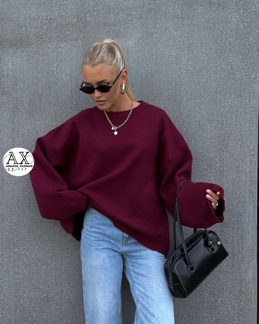 свитер оверсайз теплый женский,свитер удлиненная,модные свитера,свитер оверсайз джемпер,стильный свитер