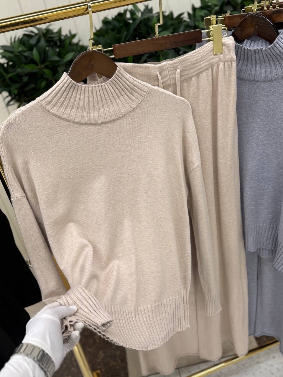 джемпер и брюки,комплект джемпер,брюки комплект,вязаные костюмы женские,вязаные костюмы