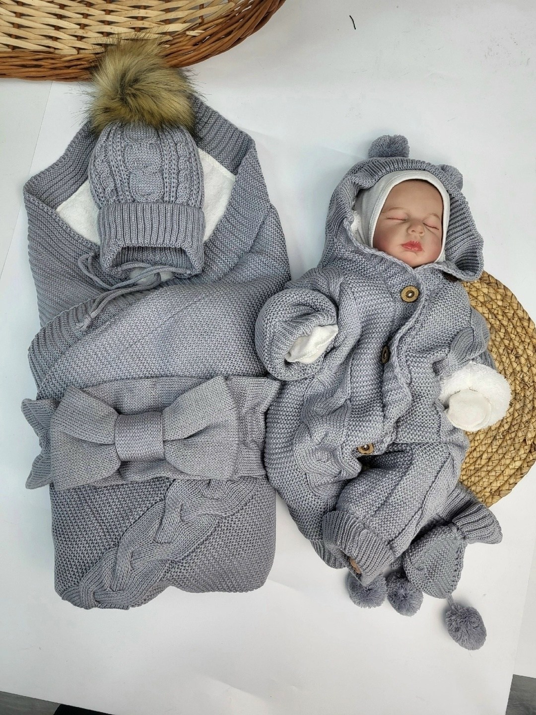 вязаный комплект на выписку,комплект на выписку 5 предметов,комплект на выписку из 5 предметов,комплект на выписку,вязаный комплект на выписку для новорожденных