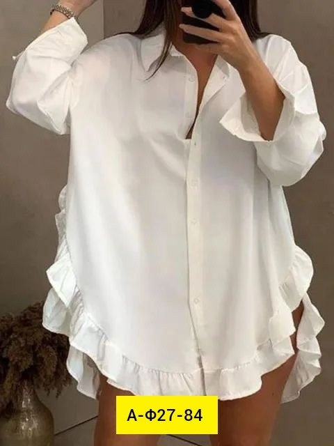 рубашка платья,женская однотонная рубашка,модная женская рубашка,блузка с оборками,рубашка женская