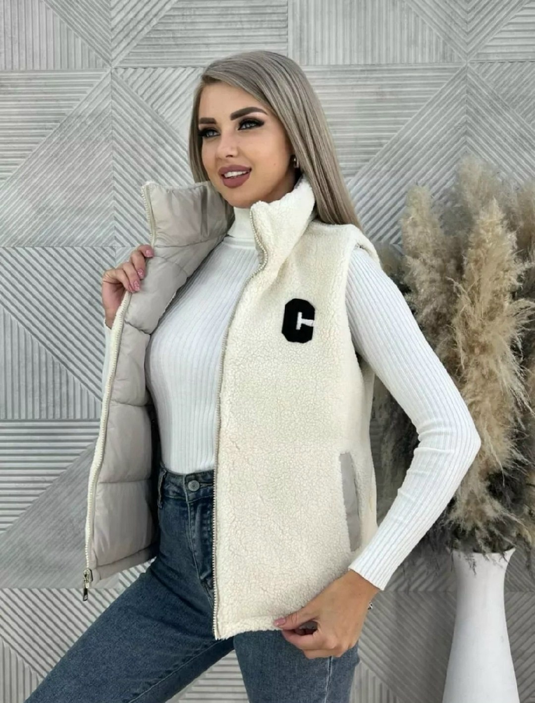 жилетка женская,жилет женский,жилетка двухсторонняя,жилетка,жилет женский двухсторонний