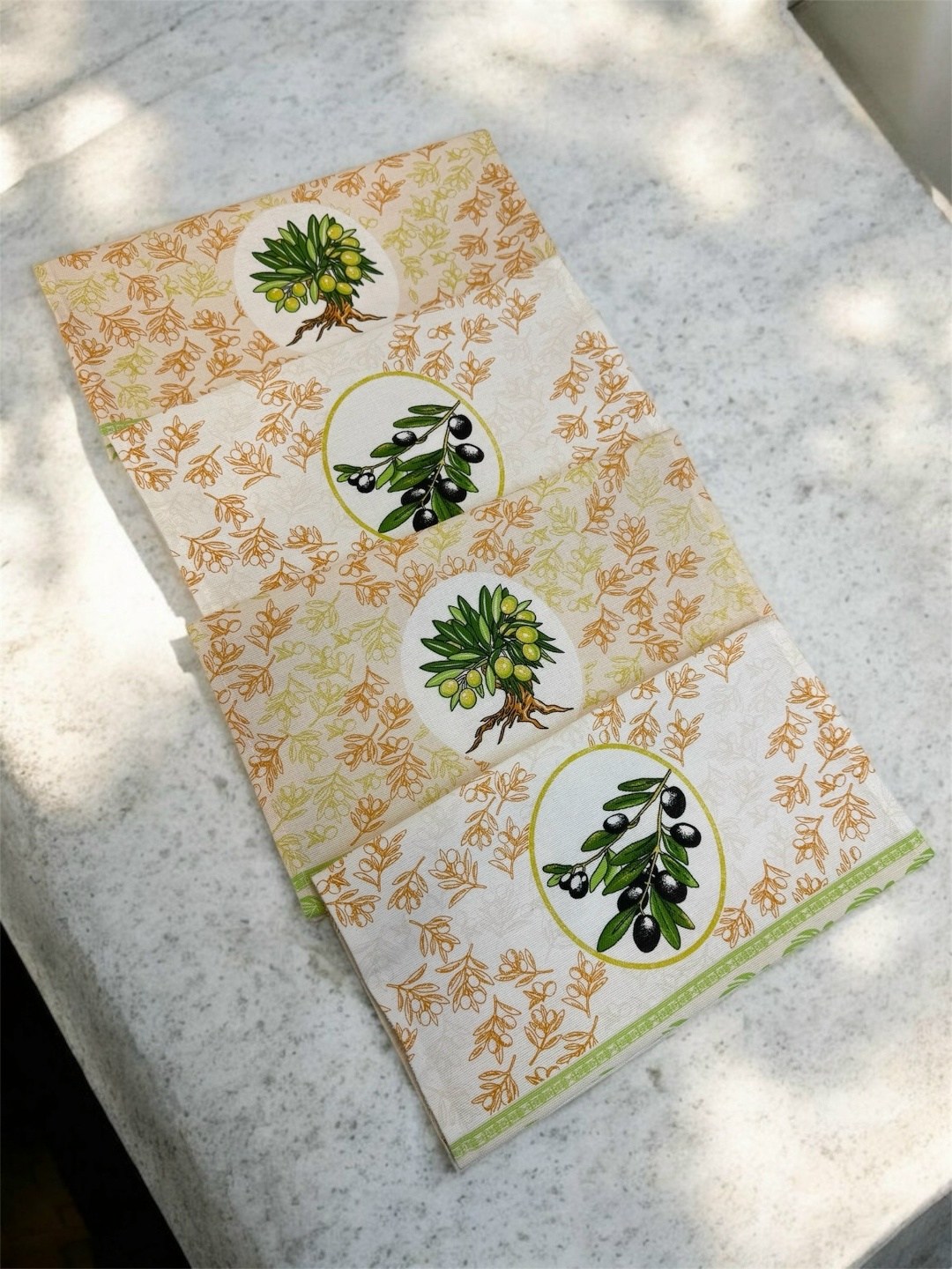 полотенца кухонное,набор кухонные полотенец,полотенца на кухню,кухонные полотенца "оливки",полотенце лен кухонное