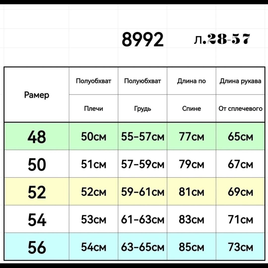 размера,размер 50 52,длина рукава,размер 48 50,размер плеч