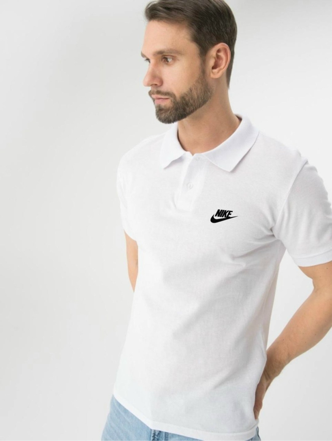 поло найк белое,футболка поло мужская,поло nike,футболки для мужчин,белая футболка поло