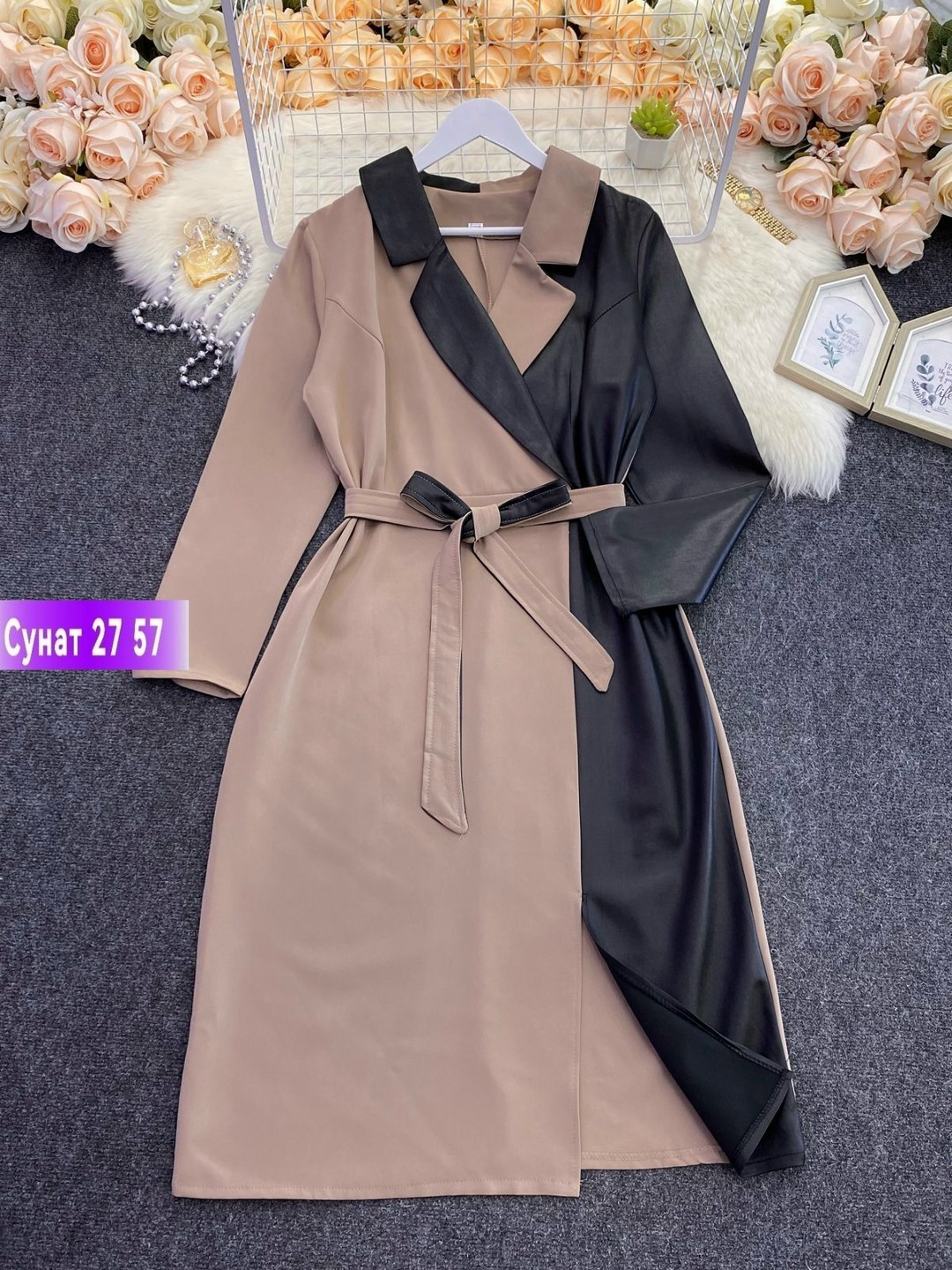 тренч плащ,шелковое платье,,платье комбинированное,женские пальто