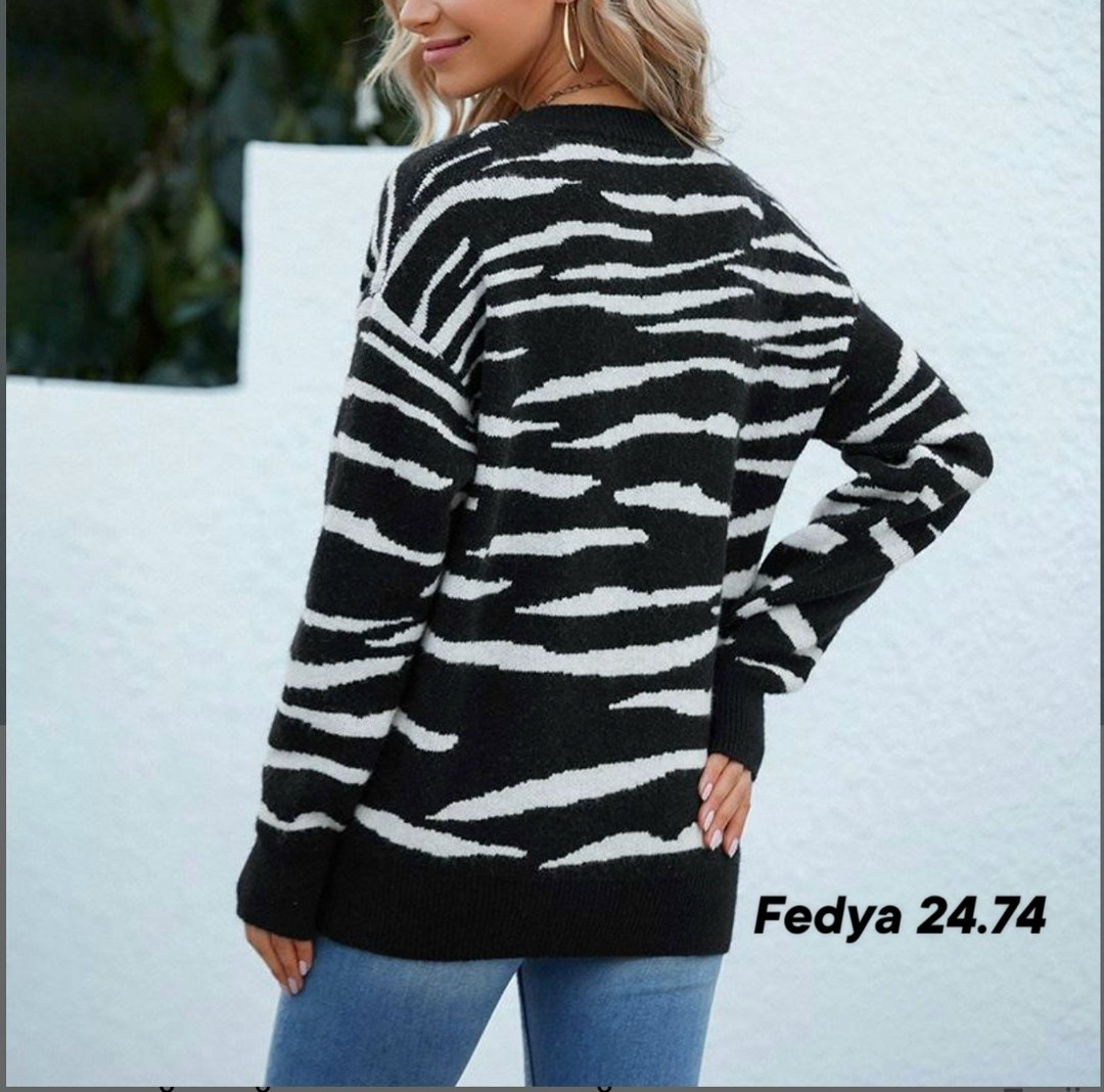 женский пуловер в полоску,свитер с принтом зебра,джемпер стрейч,кофта женская свитер,свитер