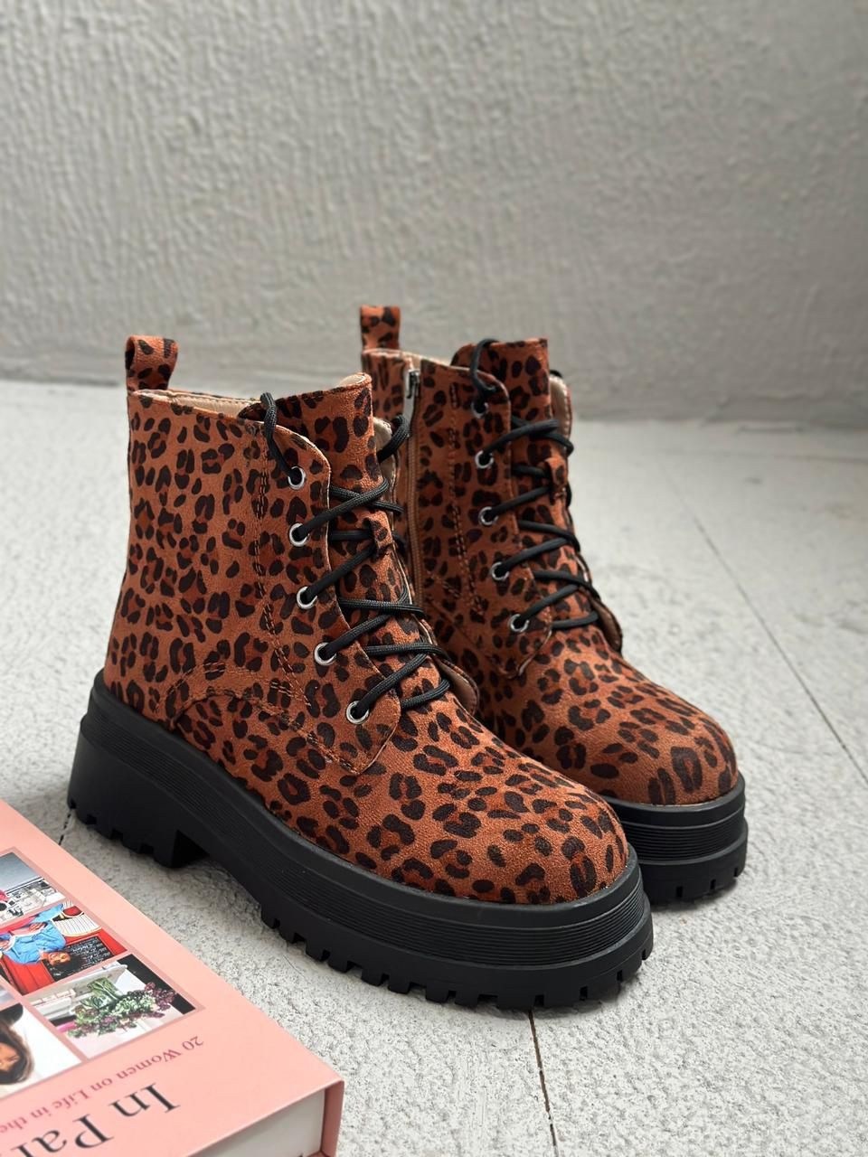 ,леопардовые ботинки,ботинки женские, женская,модные ботинки