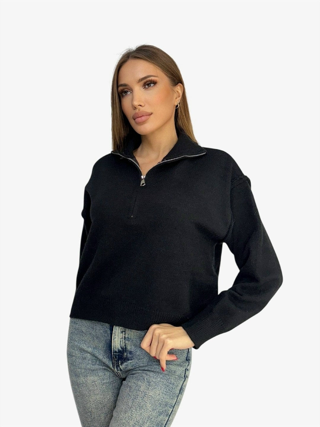 свитера женские,модные свитера,свитер с замком,джемпер с замком,женская кофта