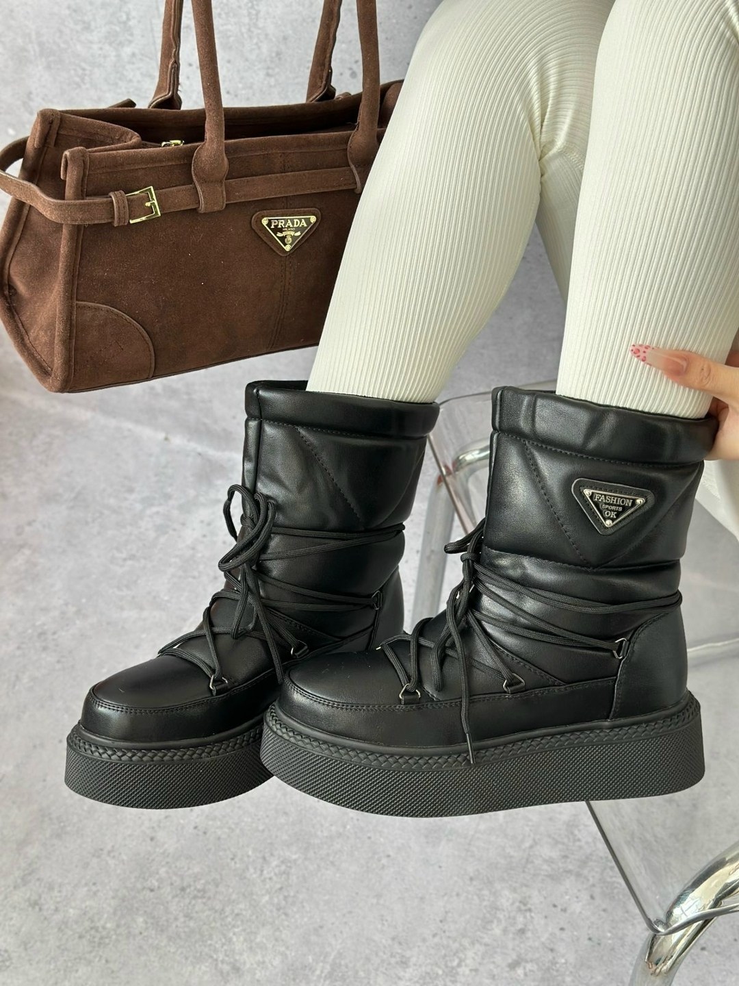 дутики прада женские,дутики prada,,дутики женские,зимняя женская