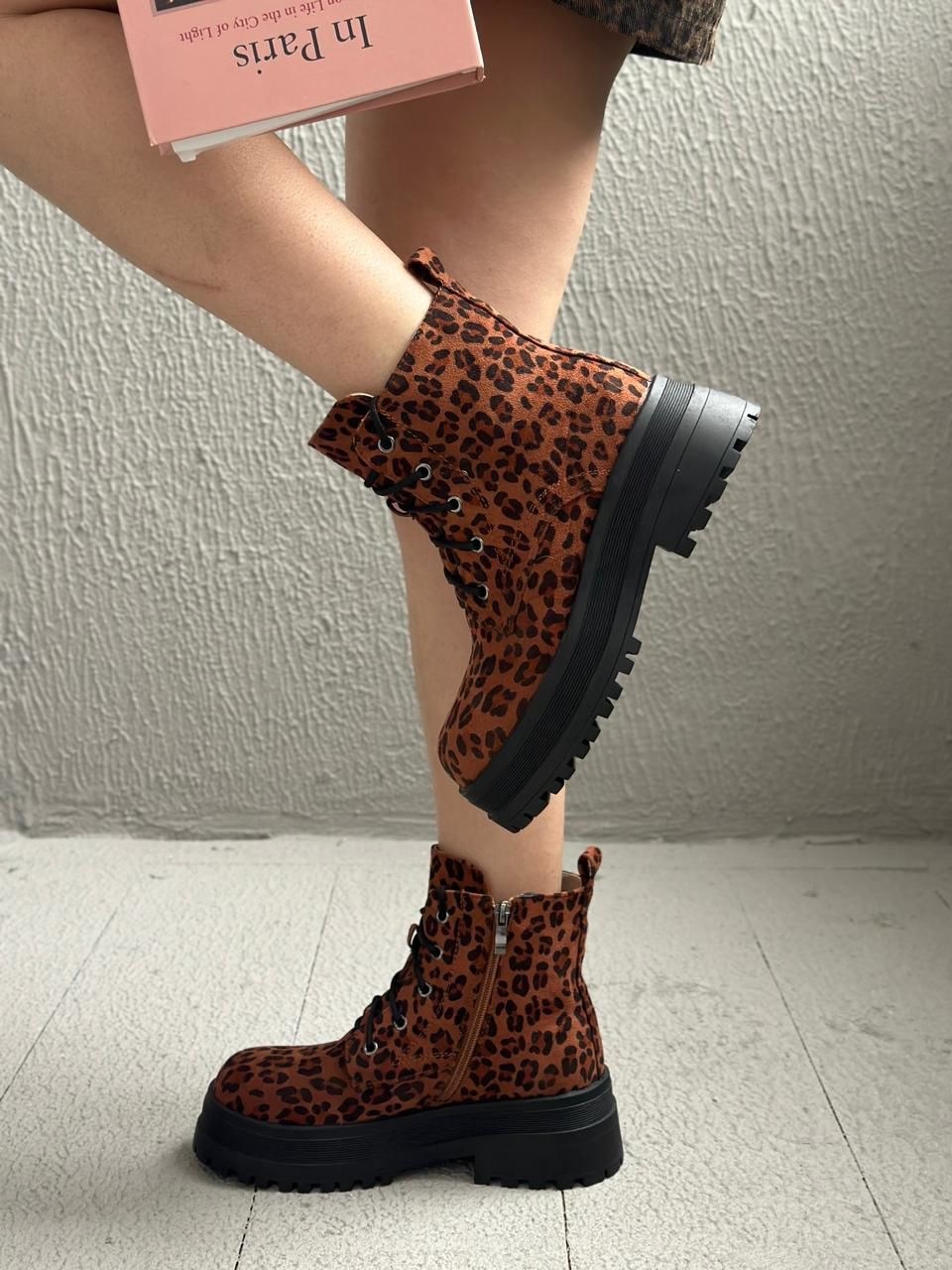 ,леопардовые ботинки,ботинки женские, женская,модные ботинки