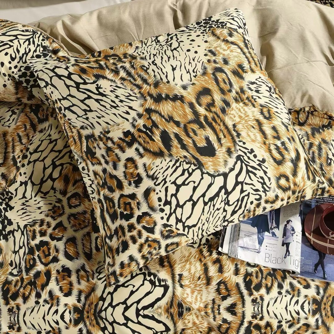 комплект постельного белья,постельного белья,постельное белье унисон леопард,комплект постельного белья двуспальное,постельное белье леопардовое