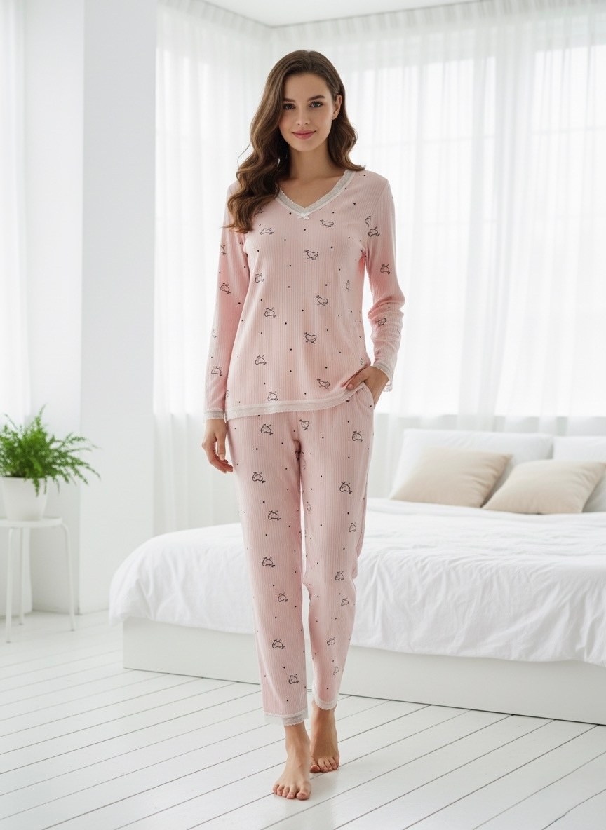 пижама комплект,пижама женская,одежда для сна,трикотажная пижама,pijama takımı