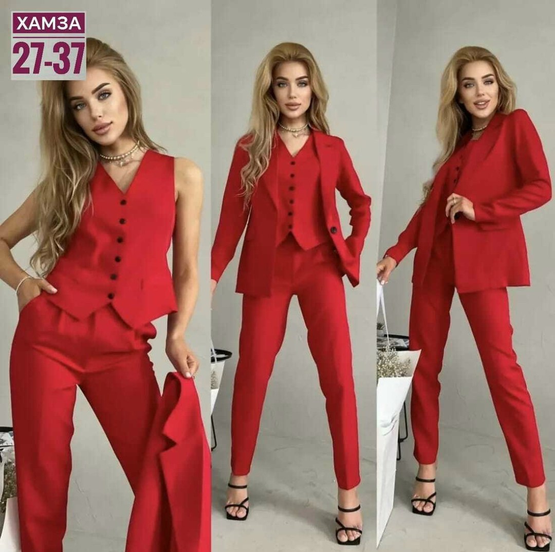 брючный костюм женский красный тройка,костюм женский тройка,костюмы брючные,женский брючный костюм двойка,классический женский брючной костюм