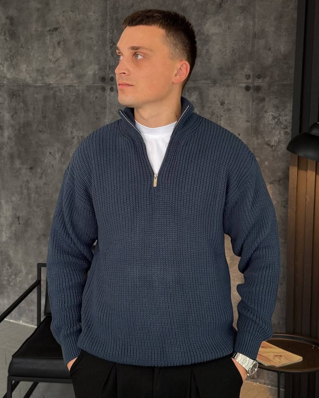 свитер джемпер,свитер с воротником,свитера мужская,уютный свитер,коричневый свитер