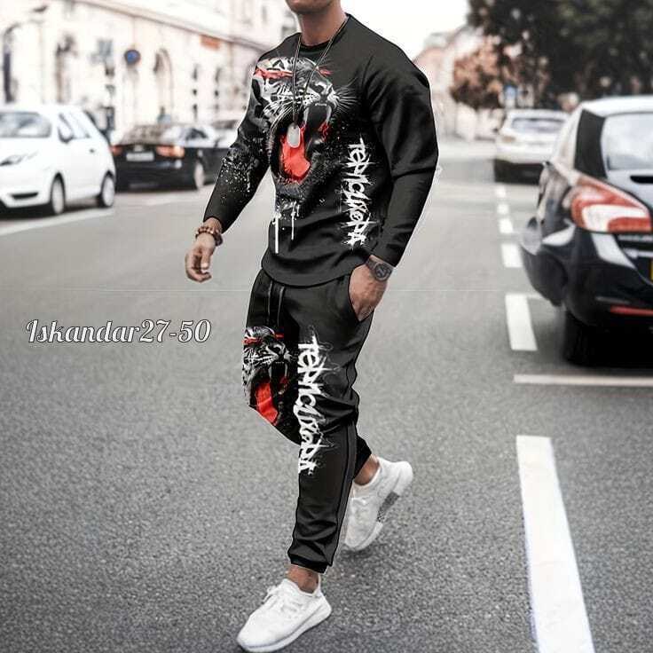 костюмы спортивные мужские,спортивные костюмы,костюм с принтом,мужская мода,мужской повседневный спортивный костюм