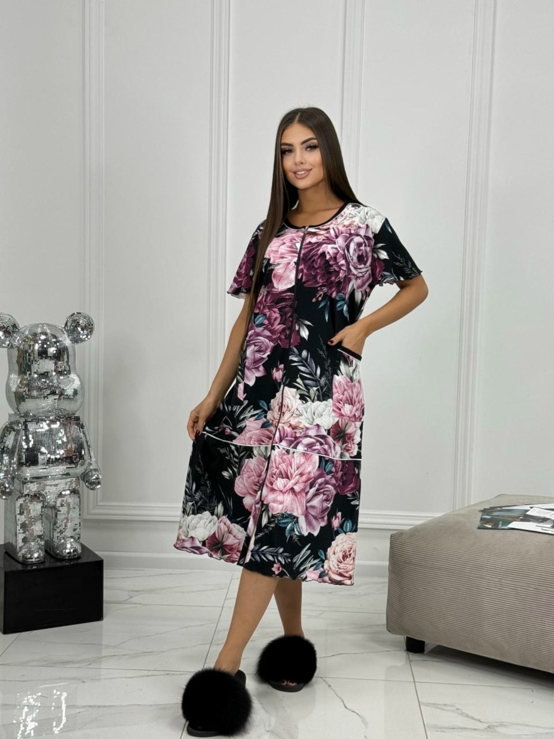 халат женский домашний,халат женский домашний на молнии,женские халаты,халат домашний,халат женский теплый