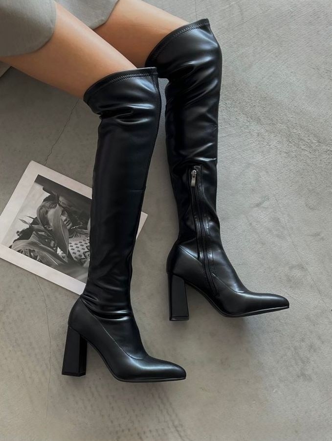 ботфорты женские,сапоги ботфорты женские,сапоги женские экокожа,ботфорты на каблуке,ботфорт