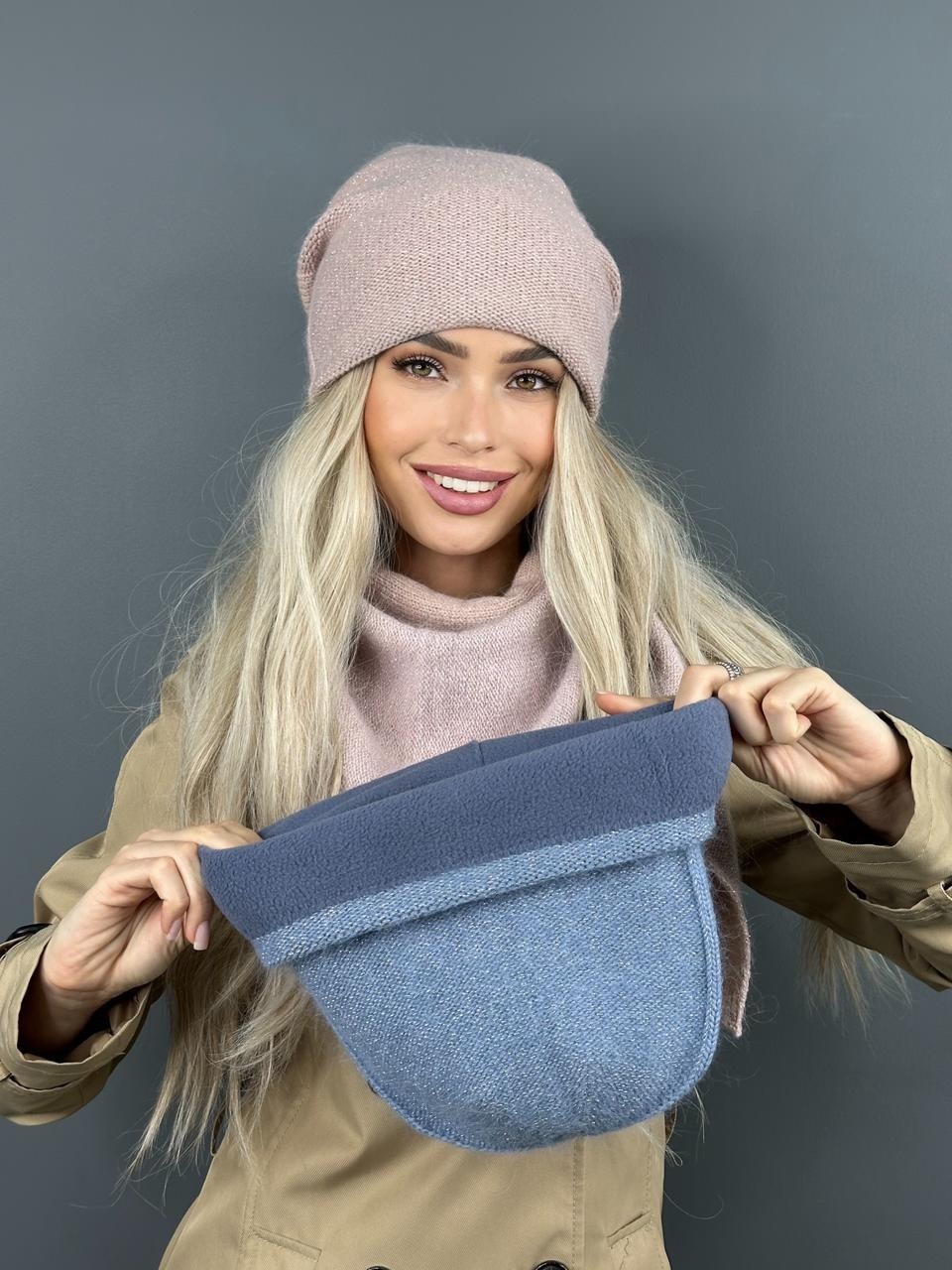 комплект шапки,комплект шапка платок,шапка косынка,косынка вязаная,шапка платок