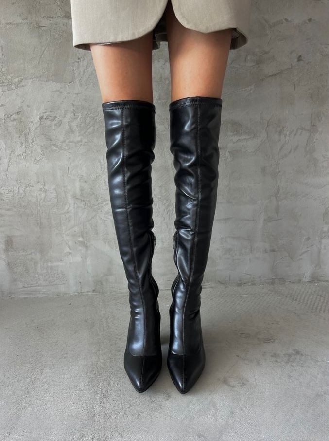 ботфорты женские,сапоги ботфорты женские,сапоги женские экокожа,ботфорты на каблуке,ботфорт