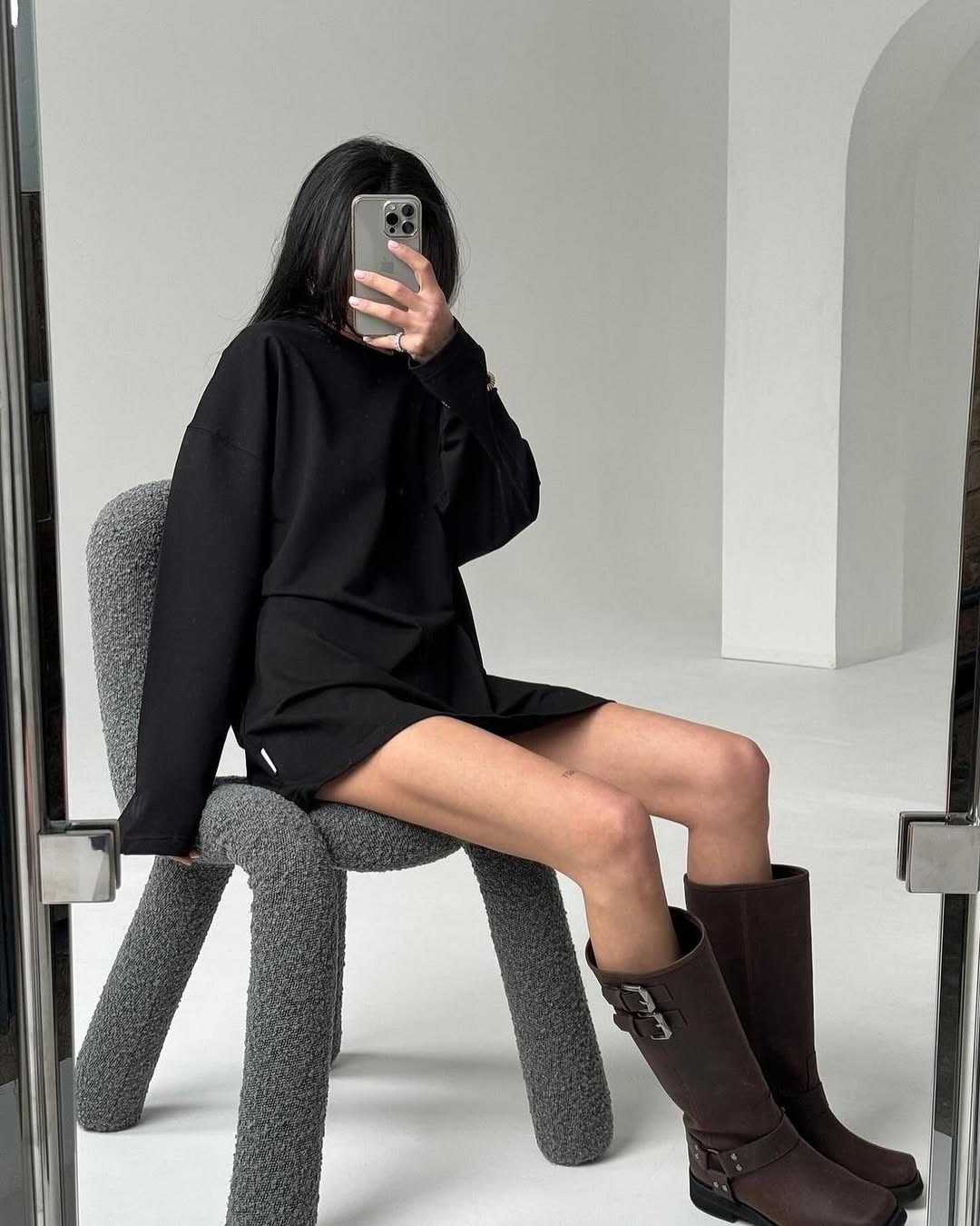 платье свитшот,свитшот оверсайз,трикотажное платье,платье свитшот оверсайз,черное платье оверсайз