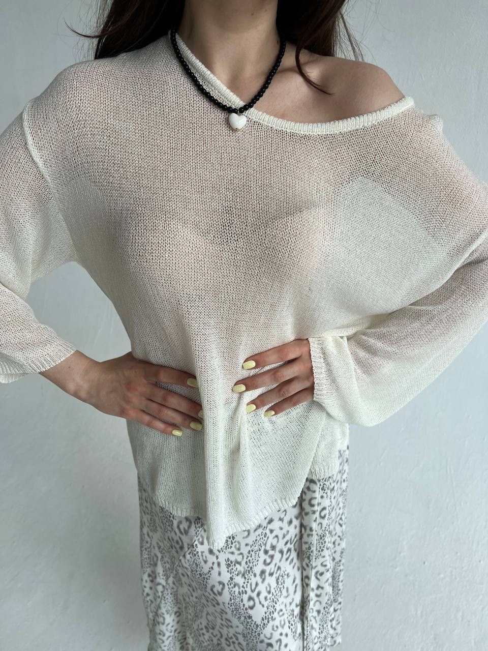 джемпер с кружевом,джемпер свободного кроя,свитер паутинка из мохера,свитер паутинка,вязаные свитера