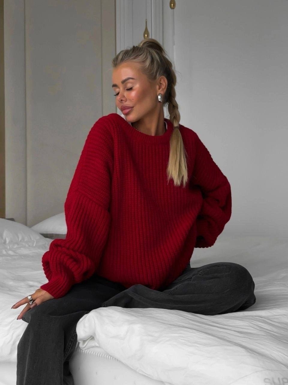 стильный свитер,джинсы стильные,cвитер вязаный оверсайз,свитер женский оверсайз