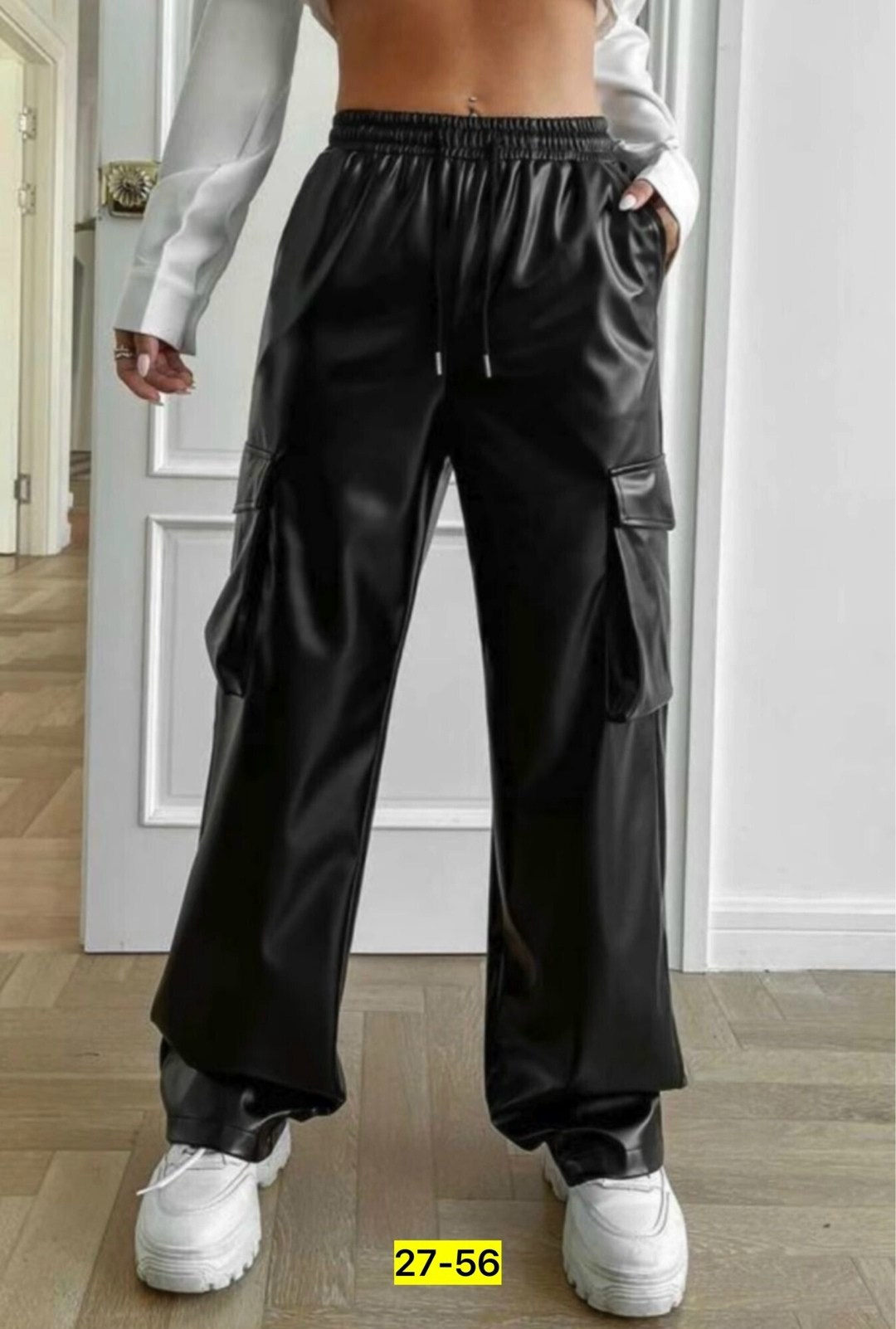 кожаные брюки,брюки широкие,кожаные штаны,кожаные брюки карго,брюки новинки