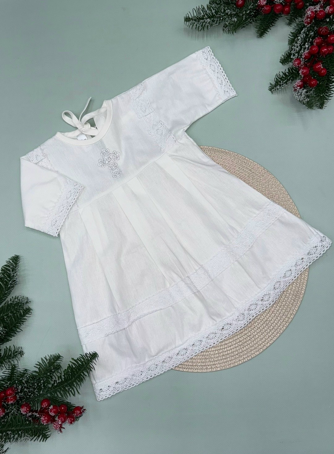 крестильное платье ксения,платье для крещения,крестильное платье,комплект крестильный,крестильное платье для девочки