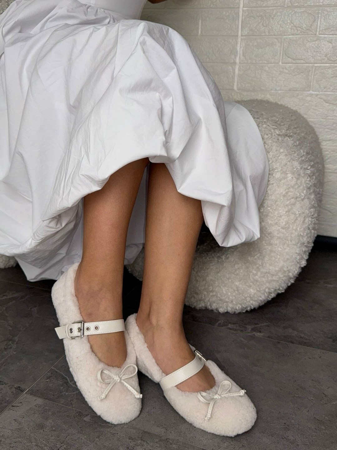 ,балетки,женская ,меховые туфли,повседневные туфли