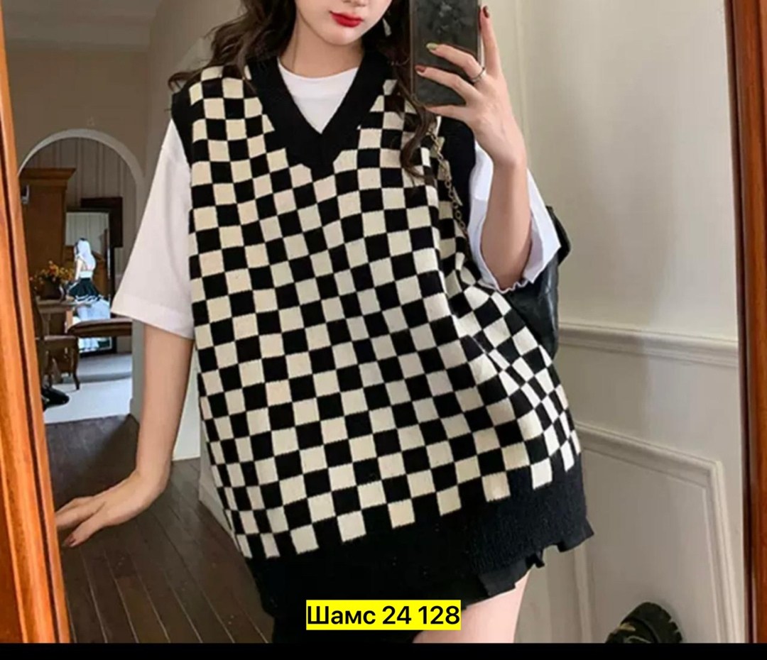 женский вязаный жилет,жилетка вязаная,вязаные жилеты,жилет в клетку,вязанная жилетка