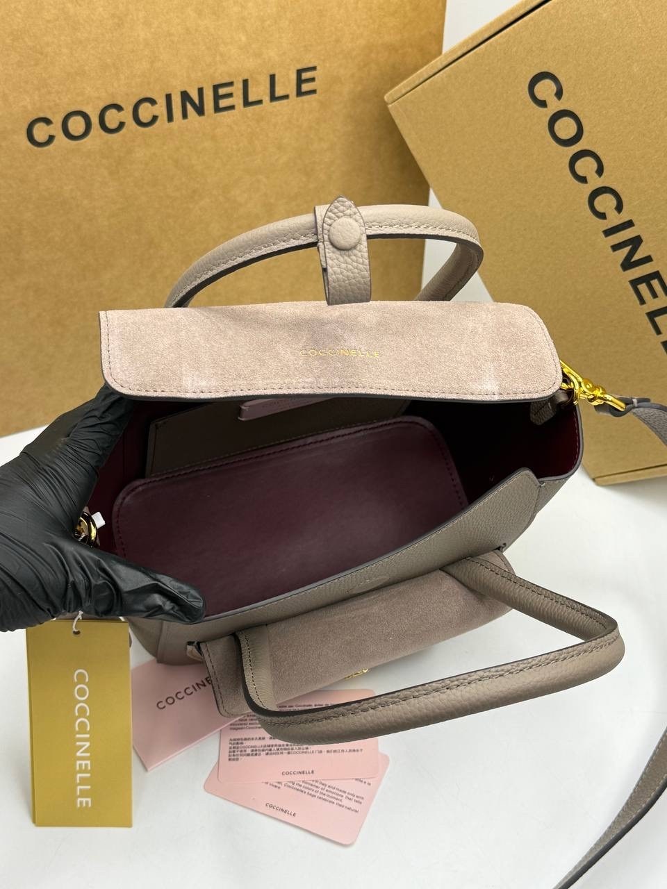 coccinelle сумка,женская сумка coccinelle,сумка coccinelle b14 mini замша,сумки coccinelle замшевая сумка,сумка coccinelle замша серая