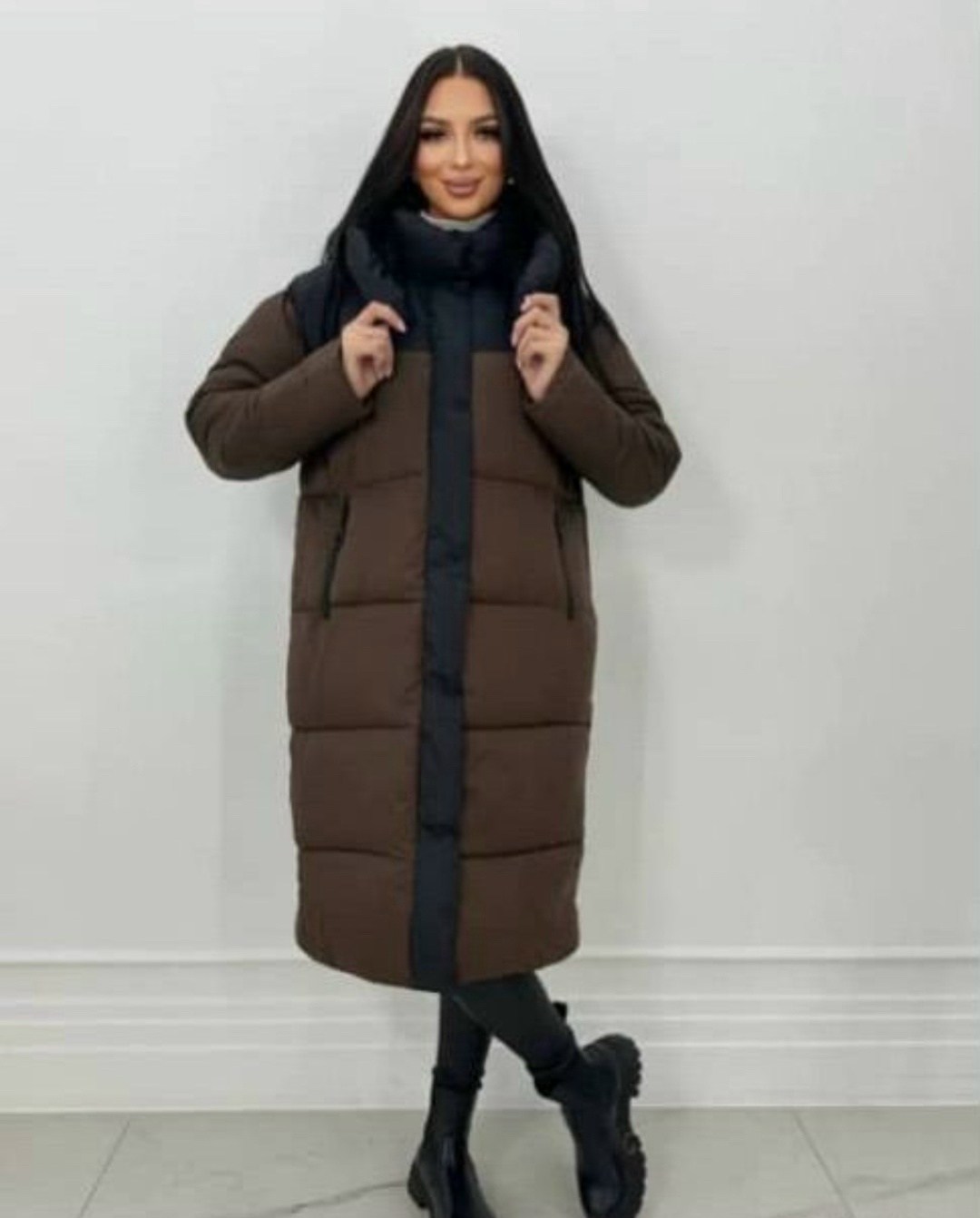 удлиненная куртка,куртка женская,куртка модная,пуховик длинное с капюшоном,куртка пуховик зимняя с капюшоном