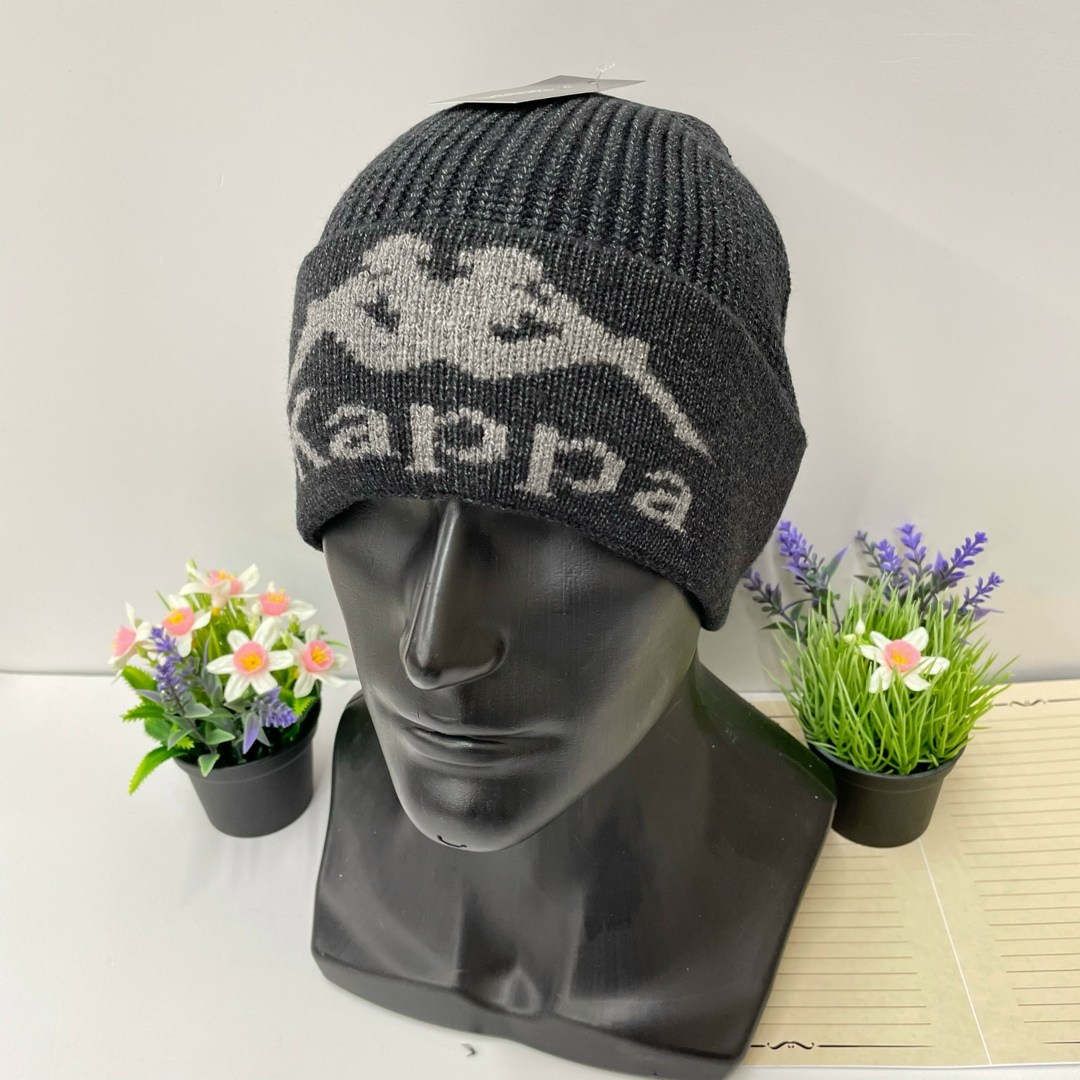 шапка kappa,шапка каппа,брендовые шапки,шапка трикотажная,зимняя шапка kappa