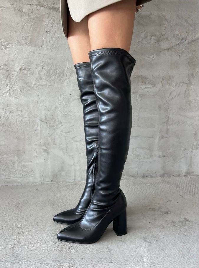 ботфорты женские,сапоги ботфорты женские,сапоги женские экокожа,ботфорты на каблуке,ботфорт