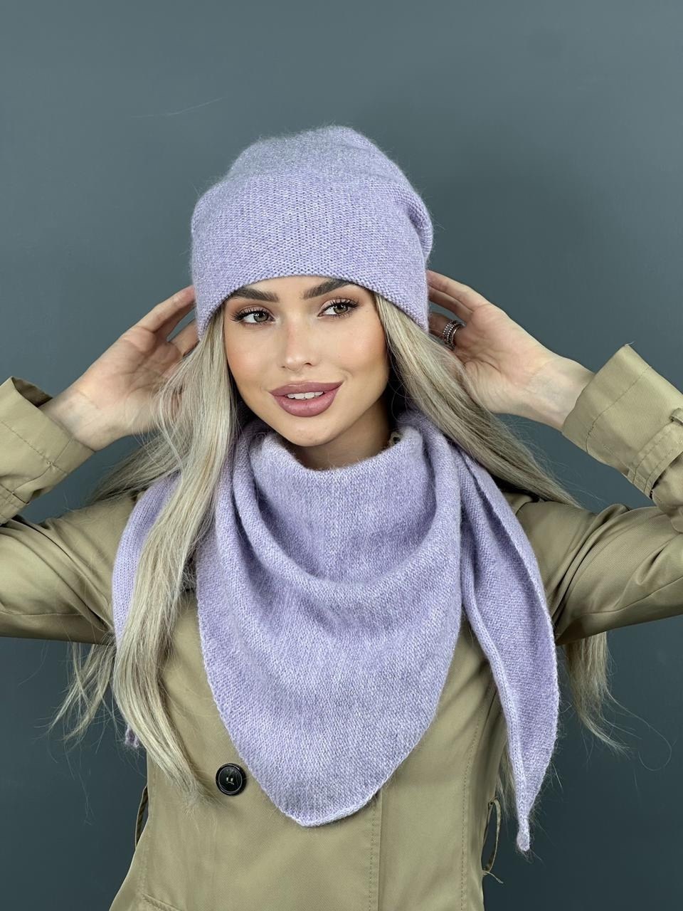 комплект шапки,комплект шапка платок,шапка косынка,косынка вязаная,шапка платок