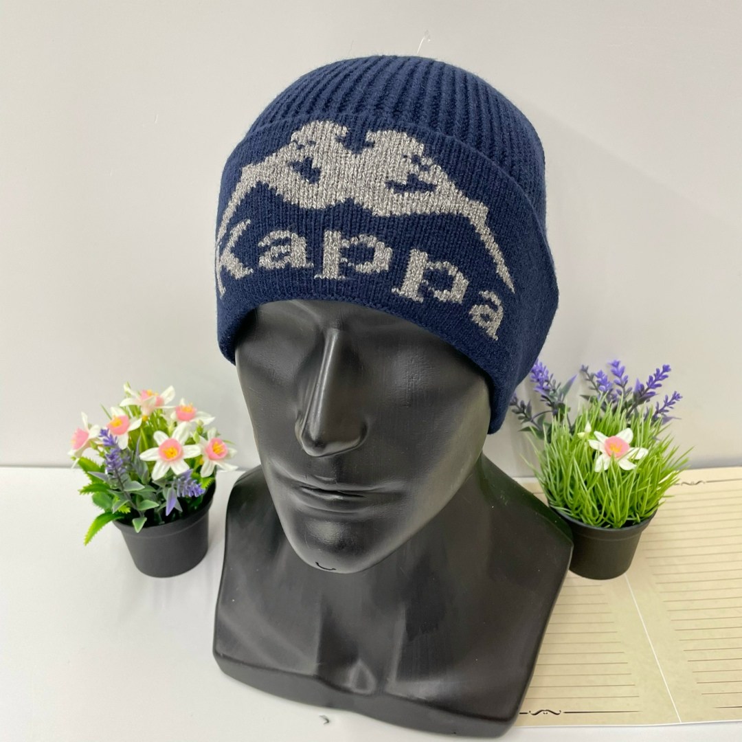 шапка kappa,шапка каппа,брендовые шапки,шапка трикотажная,зимняя шапка kappa