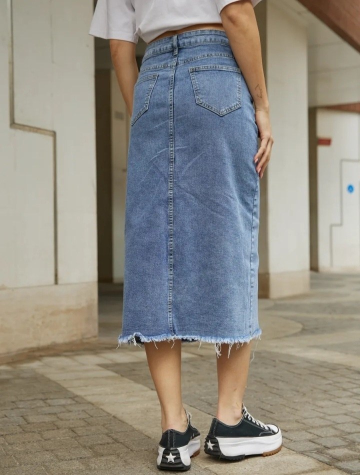 юбки джинсовые,женские джинсовые юбки,длинная джинсовая юбка,юбка джинсовая миди,юбка джинсовая миди с разрезам