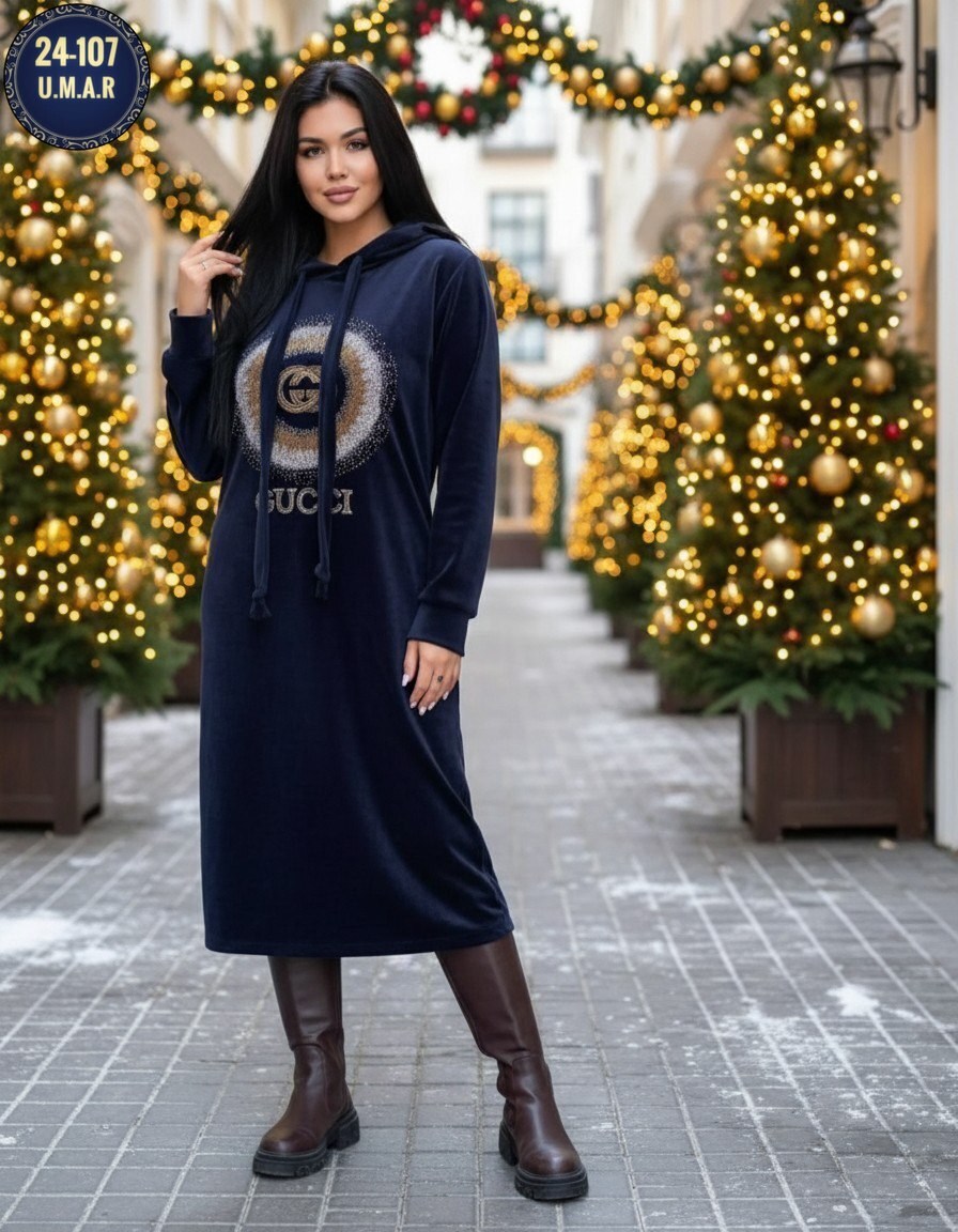 велюровая платья,платье велюр,платье с капюшоном,платье женская теплое,теплое платье