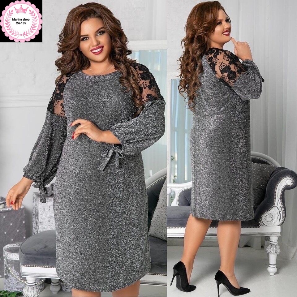 платье женское нарядное с люрексом,платье большие размеры,платье на новый год,платье люрекс,нарядное платье
