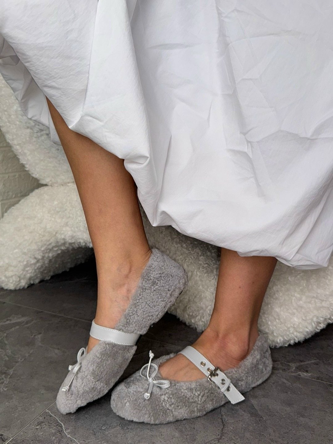 ,балетки,женская ,меховые туфли,повседневные туфли