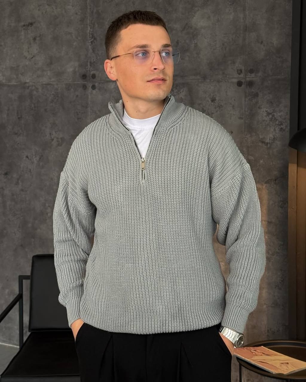 свитер джемпер,свитер с воротником,свитера мужская,уютный свитер,коричневый свитер