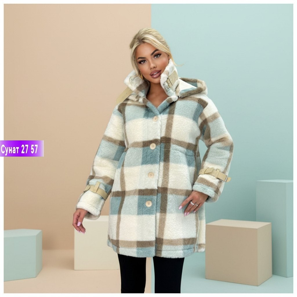 рубашка теплая в клетку оверсайз,кофта женская,кардиган,,рубашка с капюшоном
